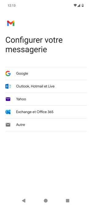 Sélectionnez Exchange et Office 365