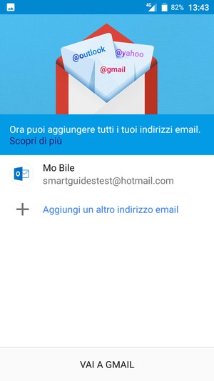 Seleziona VAI A GMAIL