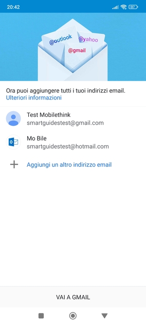Seleziona VAI A GMAIL