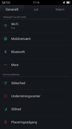Vælg Mobilnetværk