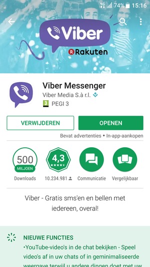 Selecteer OPENEN