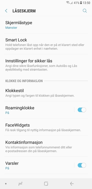 Telefonen din er nå sikret med en skjermlås