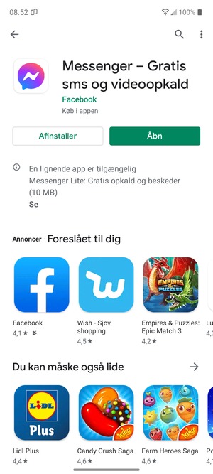 Vælg Åbn