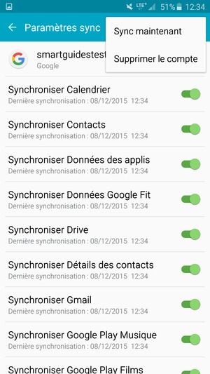 Sélectionnez Sync maintenant