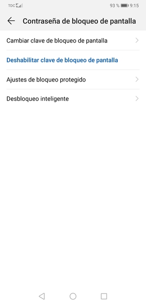 El teléfono ha sido asegurado con un bloqueo de pantalla