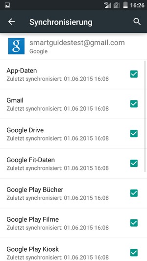 Aktivieren Sie alle Kontrollkästchen