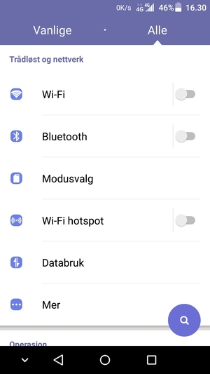 Velg Modusvalg