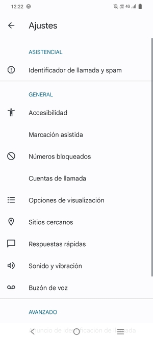 Seleccione Buzón de voz