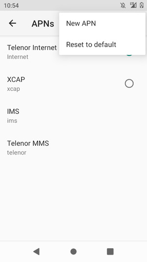 Select Reset to default
