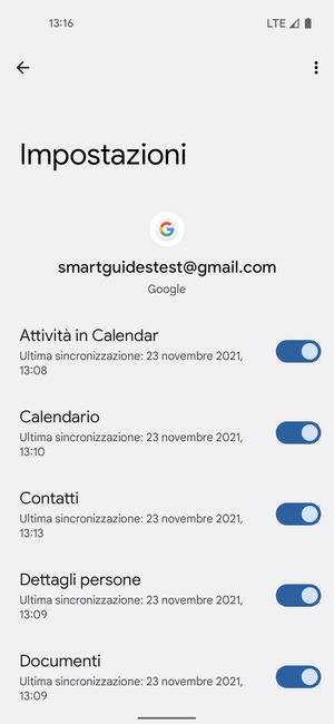 Seleziona il tasto Menu