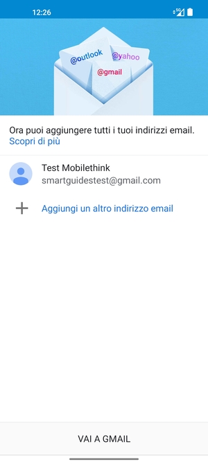 Seleziona VAI A GMAIL