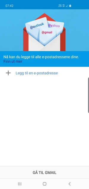 Velg Legg til en e-postadresse
