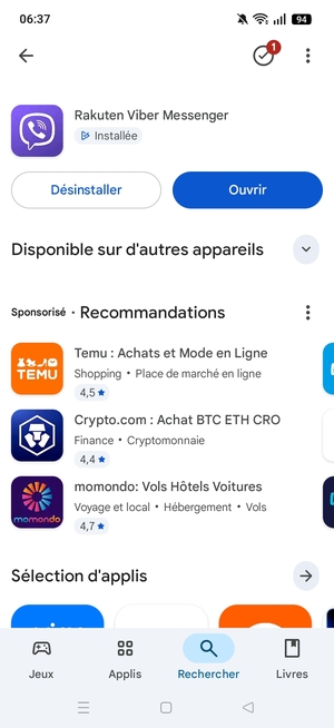Sélectionnez Ouvrir