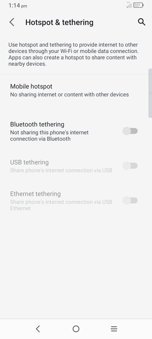 Select Mobile hotspot