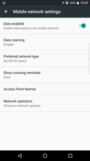Select Access Point Names