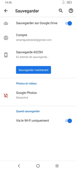 Sélectionnez Compte