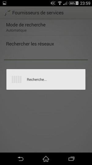 Veuillez attendre la fin de la recherche