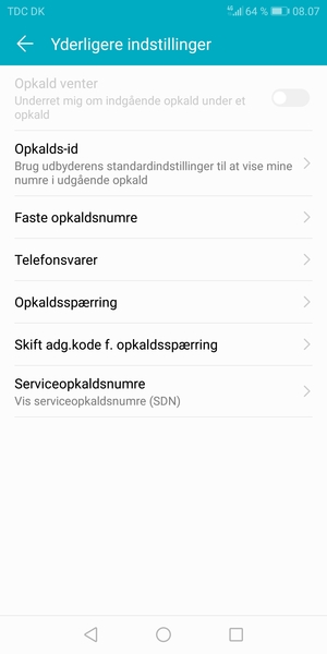 Vælg Telefonsvarer