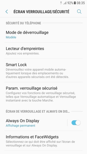 Votre téléphone est maintenant sécurisé par un écran de verrouillage