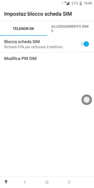 Seleziona Public e Modifica PIN SIM
