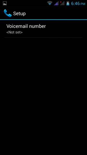 Select Voicemail number