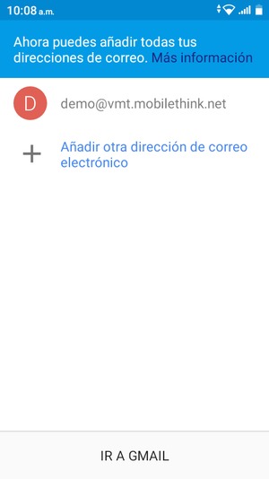 Seleccione IR A GMAIL