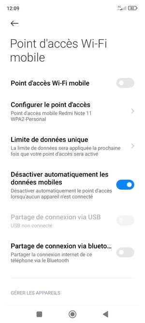 Sélectionnez Configurer le point d'accès