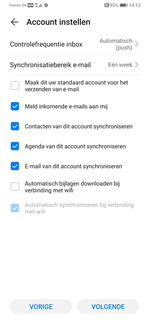 Selecteer VOLGENDE