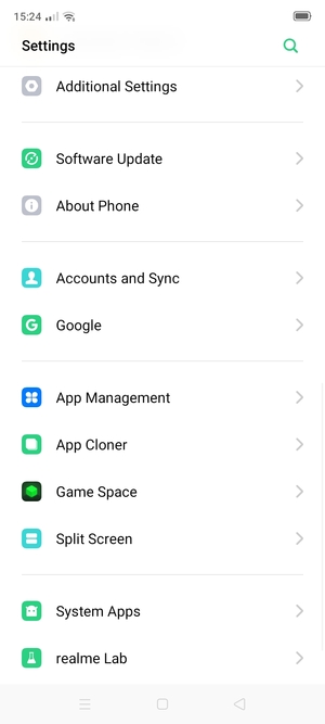 Scroll to and select Additional Settings