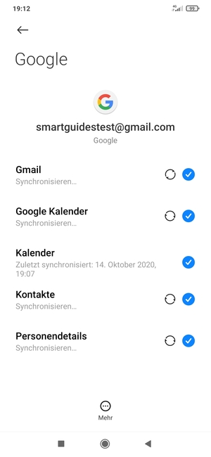 Ihre Kontakte von Google werden nun auf Ihrem Smartphone synchronisiert