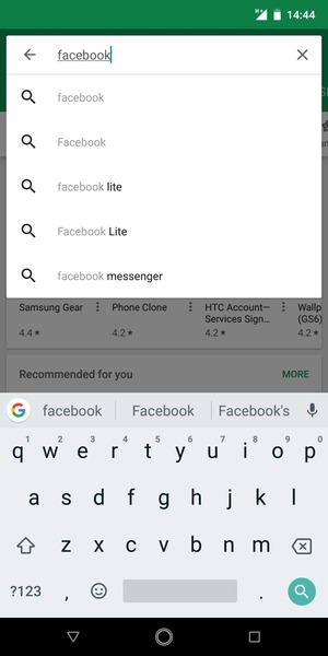 Enter the app name and select Search