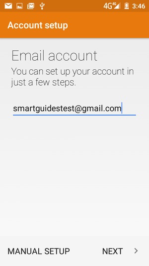 Enter your Email address and select NEXT