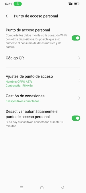 El teléfono ha sido configurado para su uso como módem