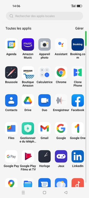 Sélectionnez Contacts