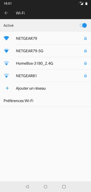 Sélectionnez le réseau sans fil auquel vous souhaitez vous connecter