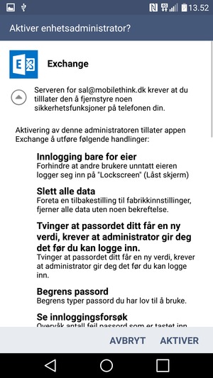 Velg AKTIVER
