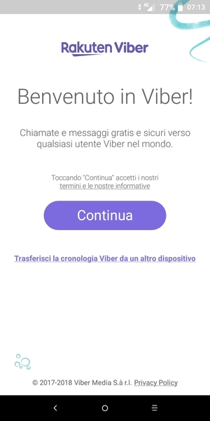 L'app è pronta per l'uso