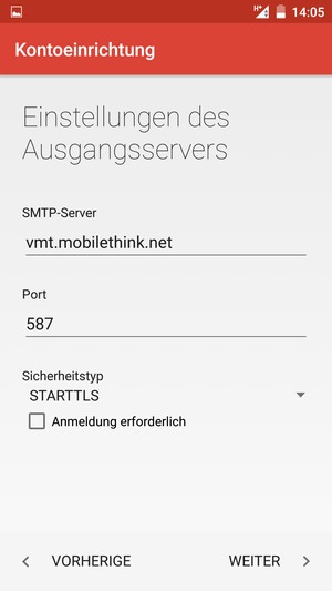 Schalten Sie Anmeldung erforderlich aus und wählen Sie Sicherheitstyp