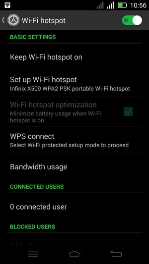 Your phone is now set up for use as a modem