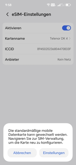 Wählen Sie Einstellungen
