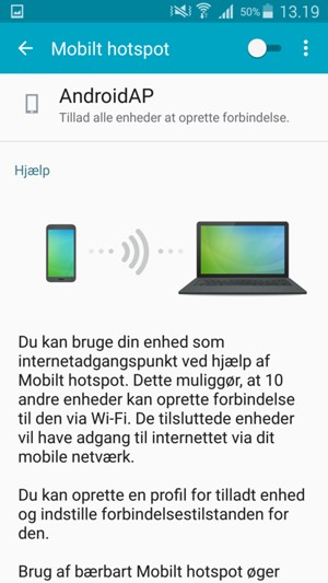 Vælg Menu-knappen eller vælg MERE