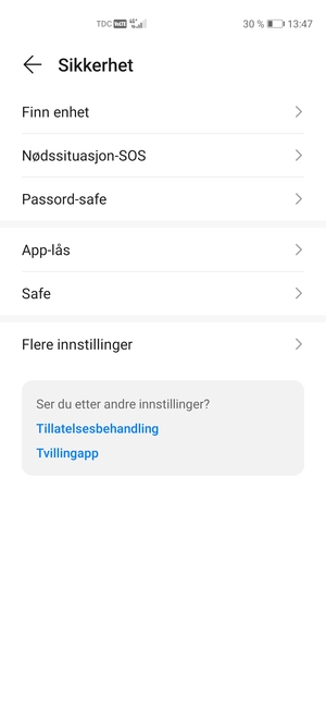 Velg Flere innstillinger