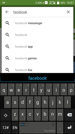 Enter the app name and select Enter