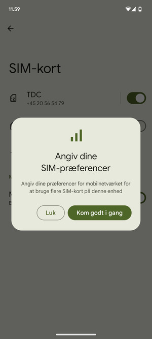 Vælg Kom godt i gang