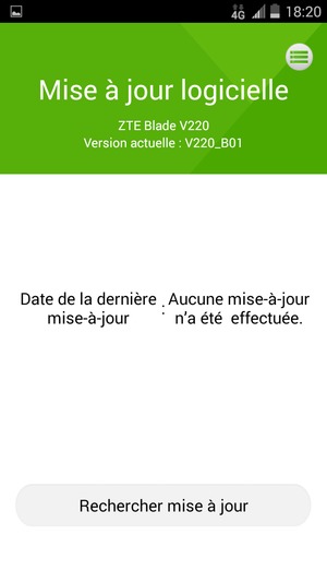 Sélectionnez Rechercher mise à jour