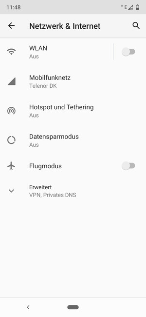 Wählen Sie Mobilfunknetz