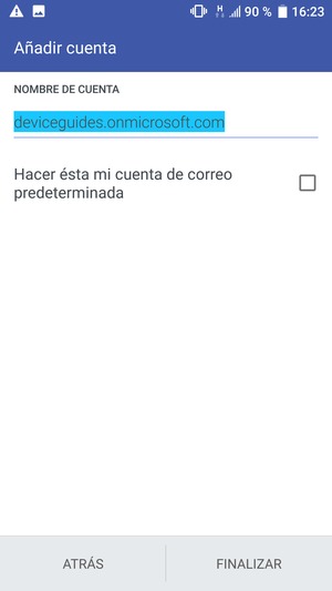 Déle a su cuenta un nombre y seleccione FINALIZAR