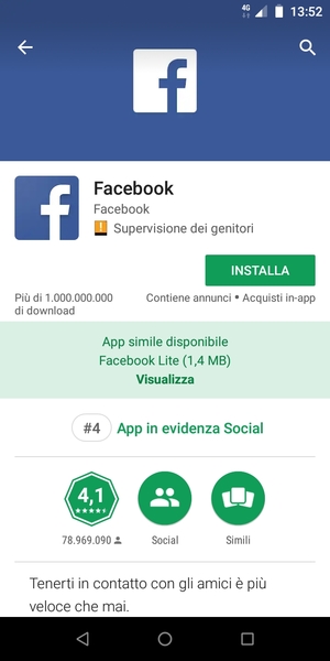 Seleziona INSTALLA