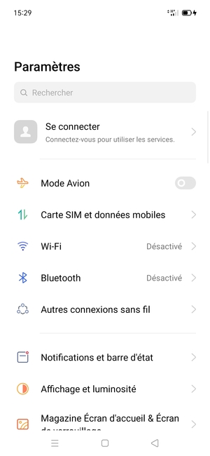 Sélectionnez Carte SIM et données mobiles