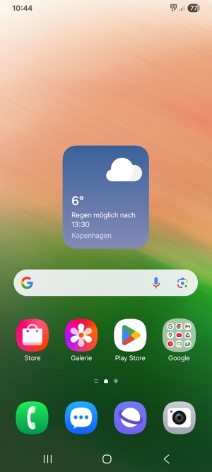 Streichen Sie nach oben
